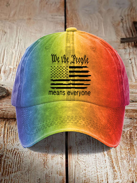 Unisex We The People Means Everyone Print Hats