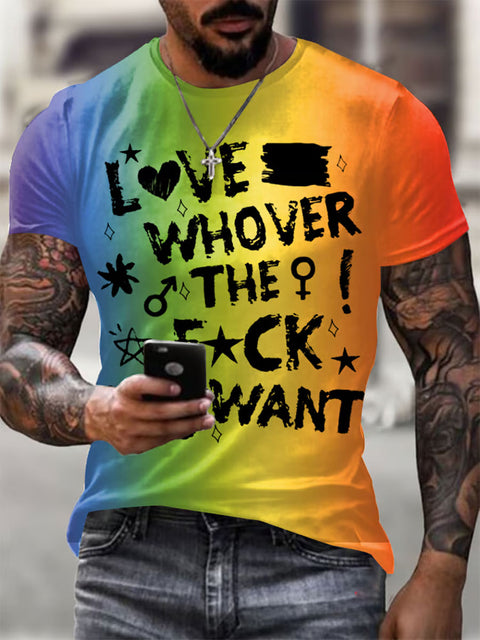Gay Month Print Casual T-shirt