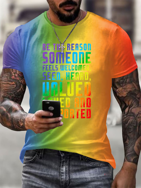 Gay Month Print Casual T-shirt