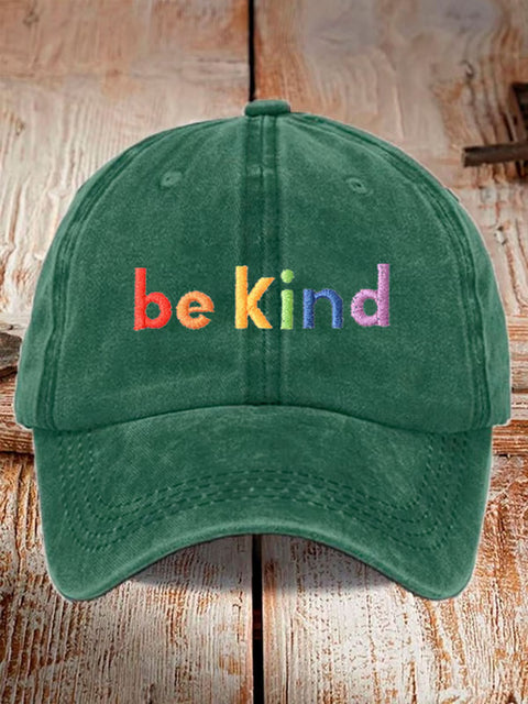 Unisex Be Kind Pride Print Hats