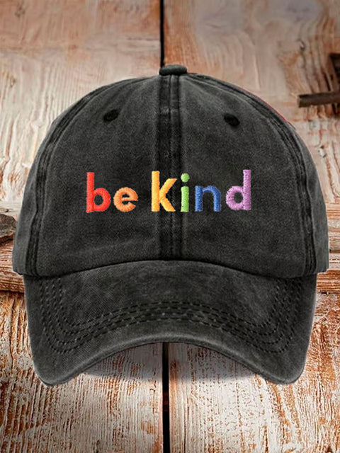 Unisex Be Kind Pride Print Hats