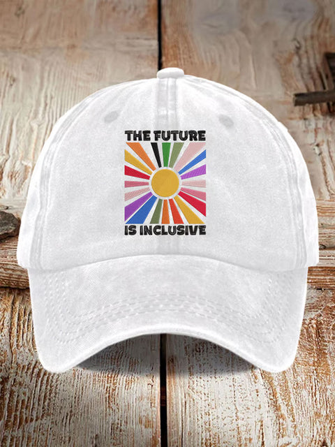 Retro The Future Is Inclusive Print Hats