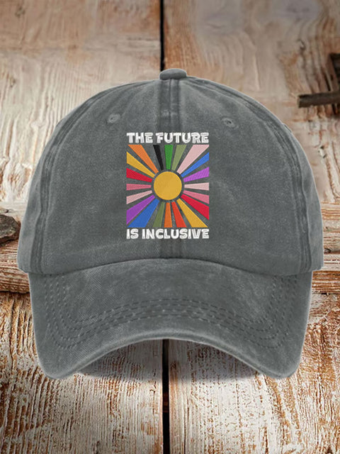 Retro The Future Is Inclusive Print Hats