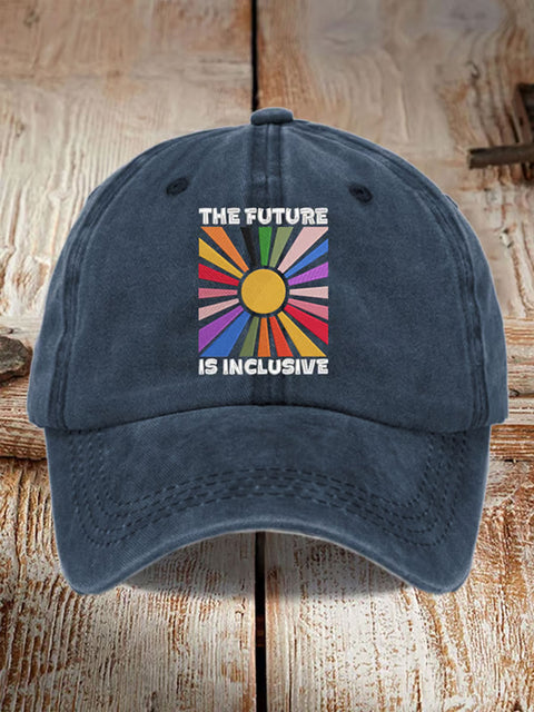 Retro The Future Is Inclusive Print Hats