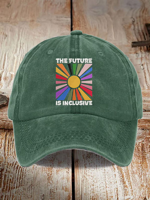 Retro The Future Is Inclusive Print Hats