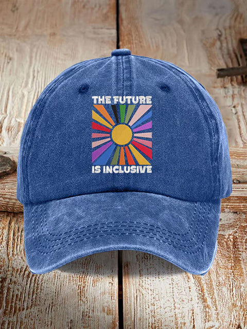 Retro The Future Is Inclusive Print Hats