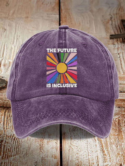 Retro The Future Is Inclusive Print Hats