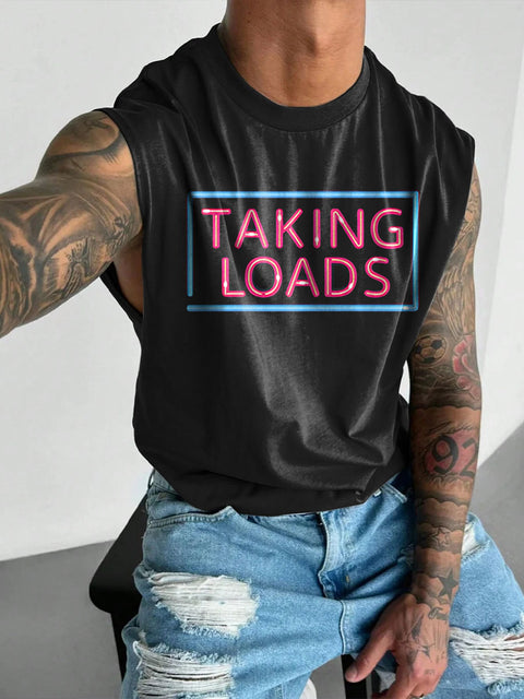 Taking Loads Rainbow LGBTQ Gay Print Men's  Wide Shoulder Vest