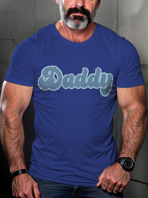 Daddy Retro Rainbow LGBTQ Gay Print T-shirt
