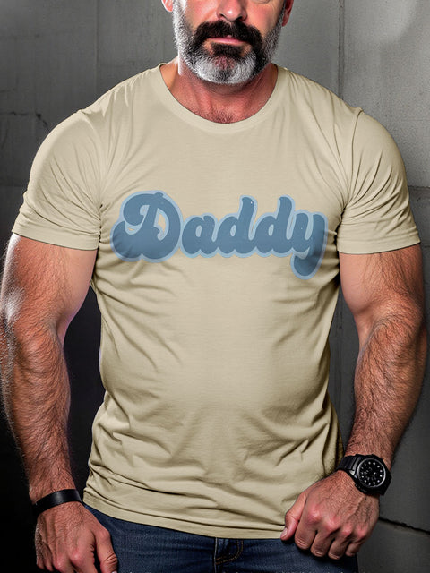 Daddy Retro Rainbow LGBTQ Gay Print T-shirt