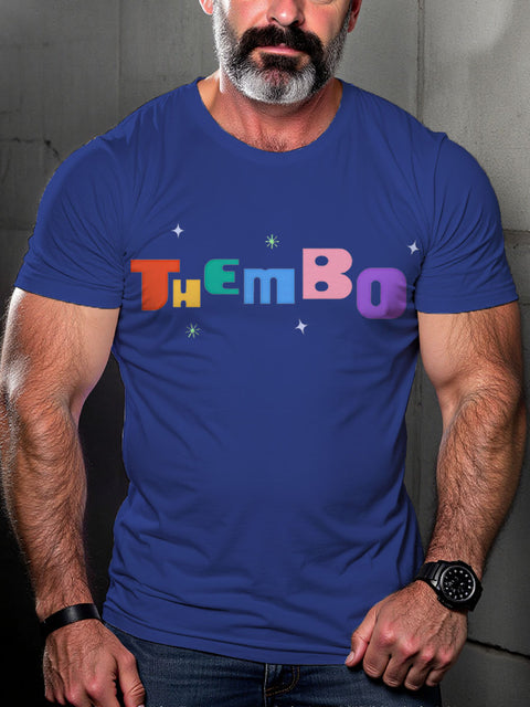 Thembo Rainbow LGBTQ Gay Print T-shirt
