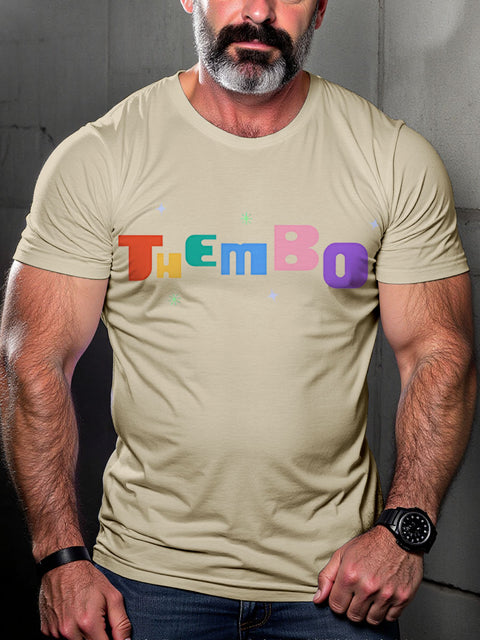 Thembo Rainbow LGBTQ Gay Print T-shirt