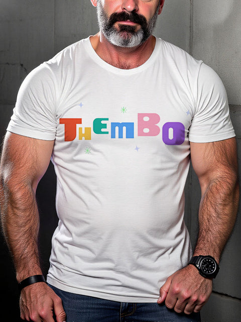 Thembo Rainbow LGBTQ Gay Print T-shirt