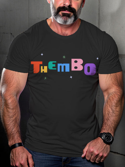 Thembo Rainbow LGBTQ Gay Print T-shirt