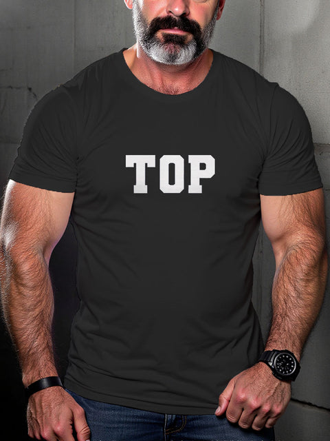 Top LGBTQ Gay Rainbow Print T-shirt