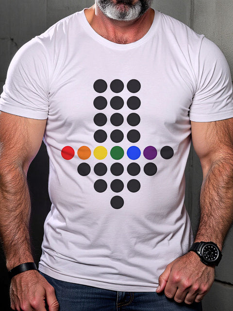 Bottom LGBTQ Gay Rainbow Print T-shirt