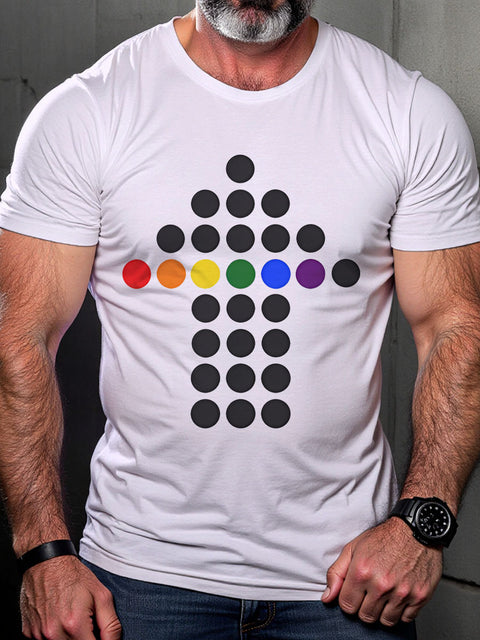 Top Pride LGBTQ Gay Rainbow Print T-shirt