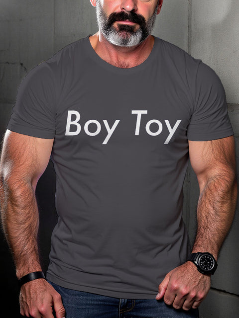 Boy Toy LGBTQ Gay Rainbow Print T-shirt
