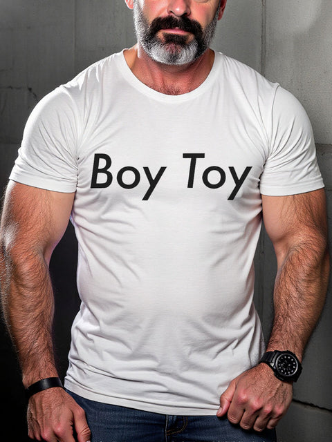 Boy Toy LGBTQ Gay Rainbow Print T-shirt