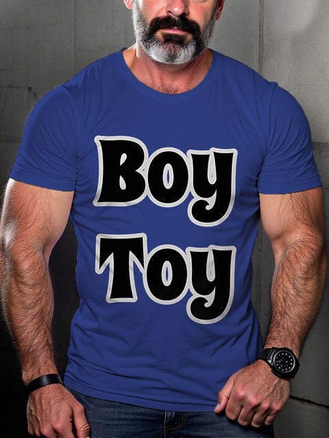Boy Toy boyfriend LGBTQ Gay Rainbow Print T-shirt