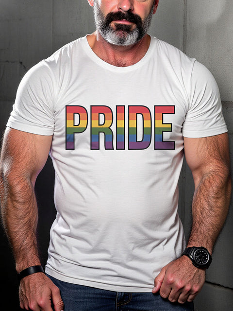 Pride Rainbow Colors LGBTQ Gay Print T-shirt