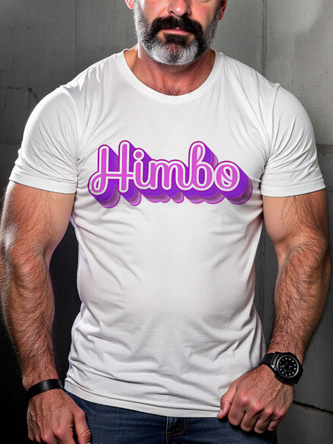 Funny Gay Himbo Bimbo LGBTQ Rainbow Print T-shirt