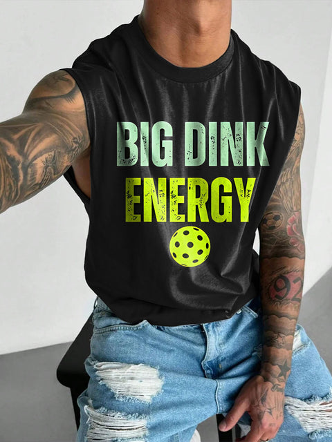 Big Dink Energy LGBTQ Gay Rainbow Print Men's  Wide Shoulder Vest