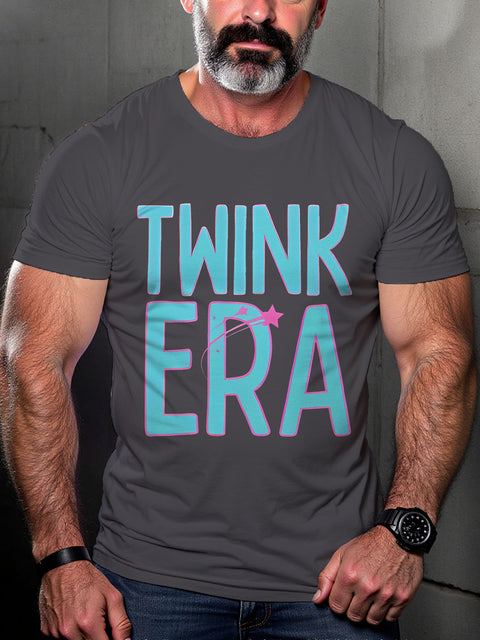Twink Tshirt Funny LGBTQ Gay Rainbow Print T-shirt