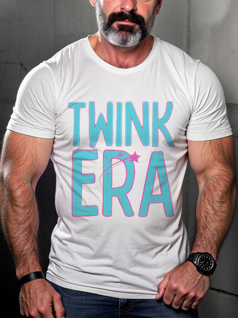 Twink Tshirt Funny LGBTQ Gay Rainbow Print T-shirt