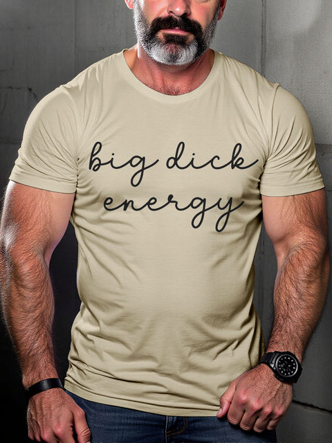 Big Dick Energy LGBTQ Gay Rainbow Print T-shirt