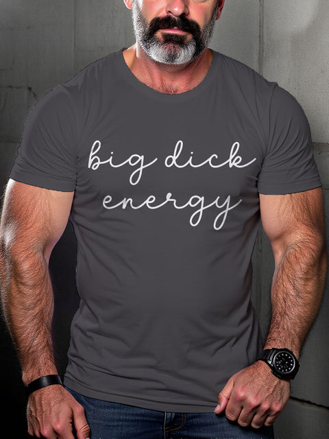 Big Dick Energy LGBTQ Gay Rainbow Print T-shirt