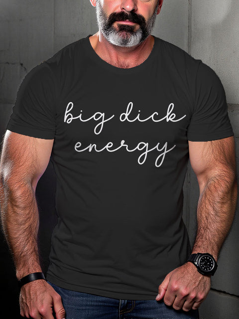 Big Dick Energy LGBTQ Gay Rainbow Print T-shirt