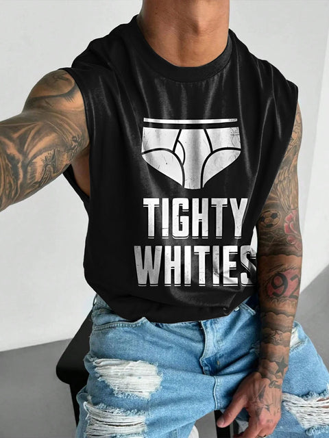 Fun Underwear Rainbow LGBTQ Gay Print Men's  Wide Shoulder Vest