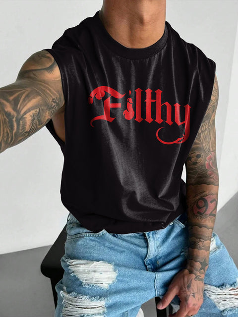 Filthy Rainbow LGBTQ Gay Print Men's  Wide Shoulder Vest