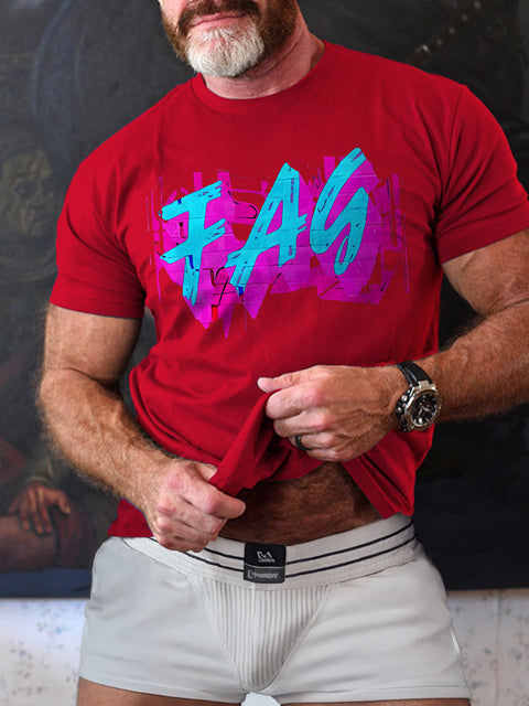 FAG Muscle Tank Top Black Gay Pride Rainbow LGBTQ Print T-shirt