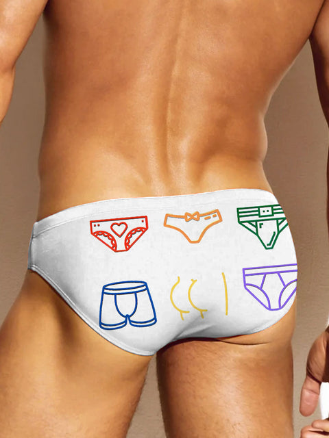 Underwear Rainbow LGBTQ Gay Print Men's Underwear