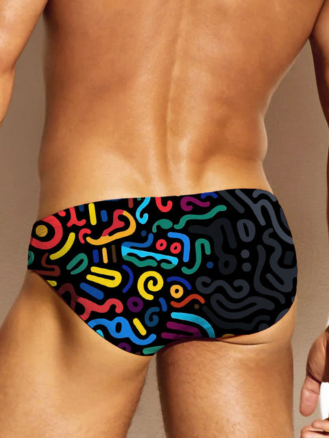 Rainbow Abstract stripes LGBTQ Gay Men's Underwear