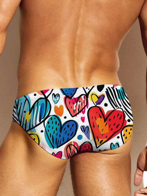 Rainbow Graffiti heart love LGBTQ Gay Men's Underwear