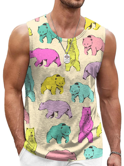 Rainbow bear LGBTQ Gay Men's Tank Top