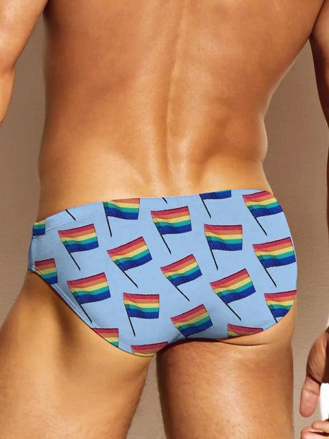 Men's Rainbow Pride Flag LGBTQ Gay Print Underwear