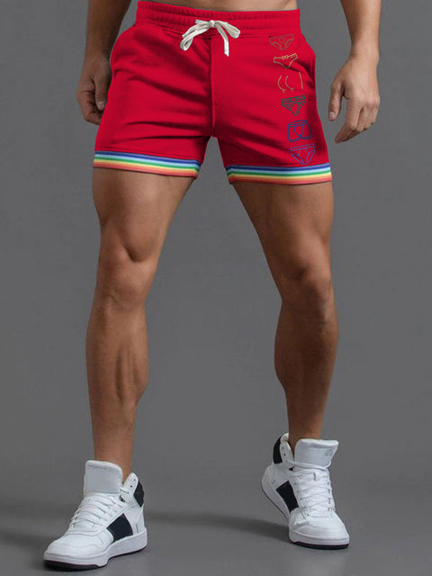 Underwear Rainbow LGBTQ Gay Print Men's Beach Shorts