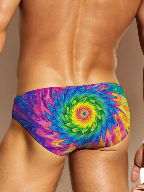 Men's Rainbow Abstract Art LGBTQ Gay Print Underwear