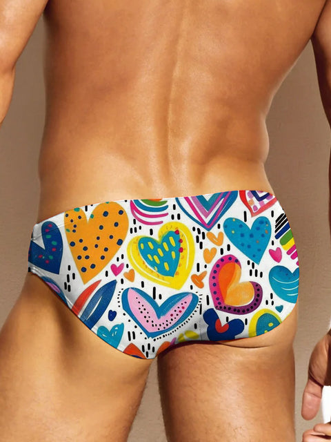 Graffiti cartoon Love Men's Rainbow LGBTQ Gay Print Underwear