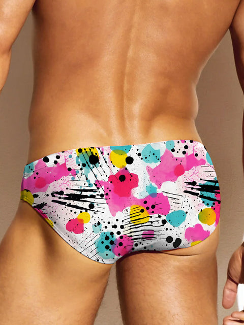 Graffiti Paint Splash Men's Rainbow LGBTQ Gay Print Underwear