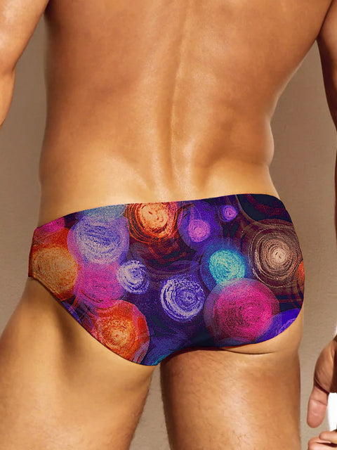Rainbow Spiral Circle Men's LGBTQ Gay Print Underwear