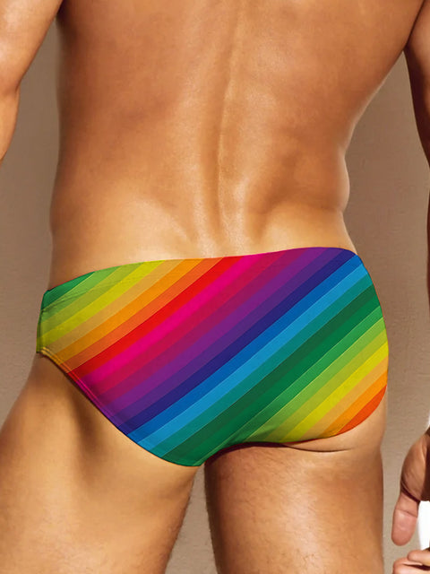 Rainbow Stripes Men's LGBTQ Gay Print Underwear