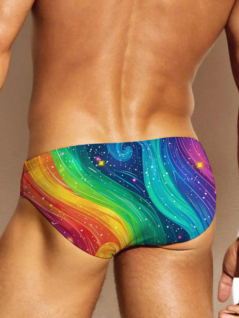 Rainbow Striped arc Men's LGBTQ Gay Print Underwear
