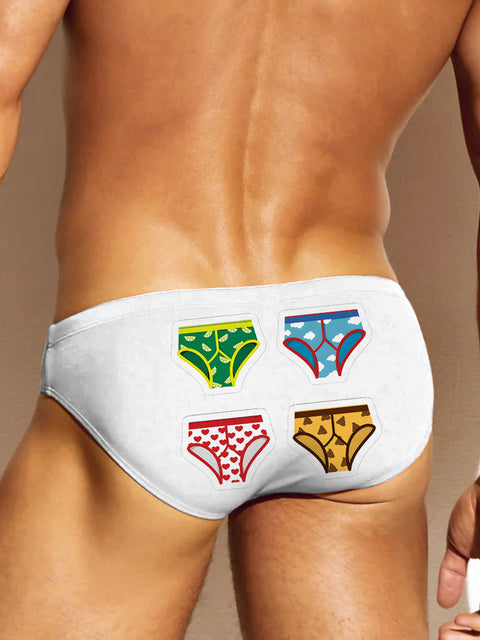 Underwear sticker Rainbow Men's LGBTQ Gay Print Underwear