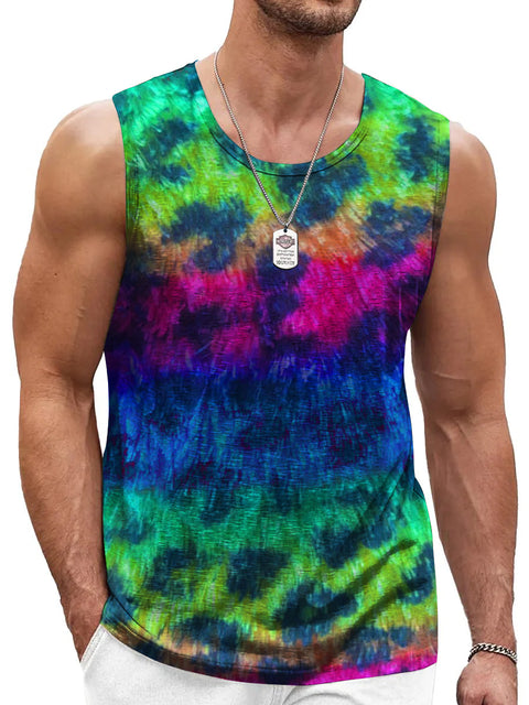 Rainbow Light and shadow Men's LGBTQ Gay Print Tank Top