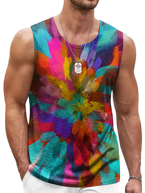 Rainbow Pigment application Men's Gay LGBTQ Print Tank Top